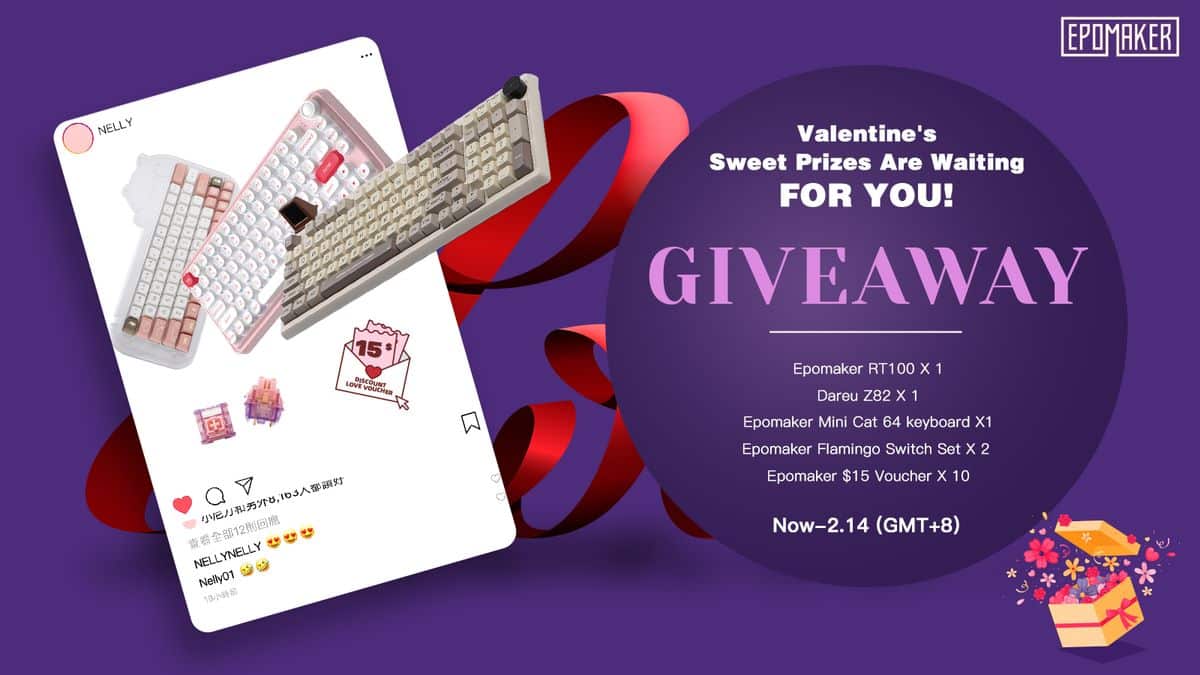 Win Epomaker RT100 Keyboard - Valentine's Giveaway