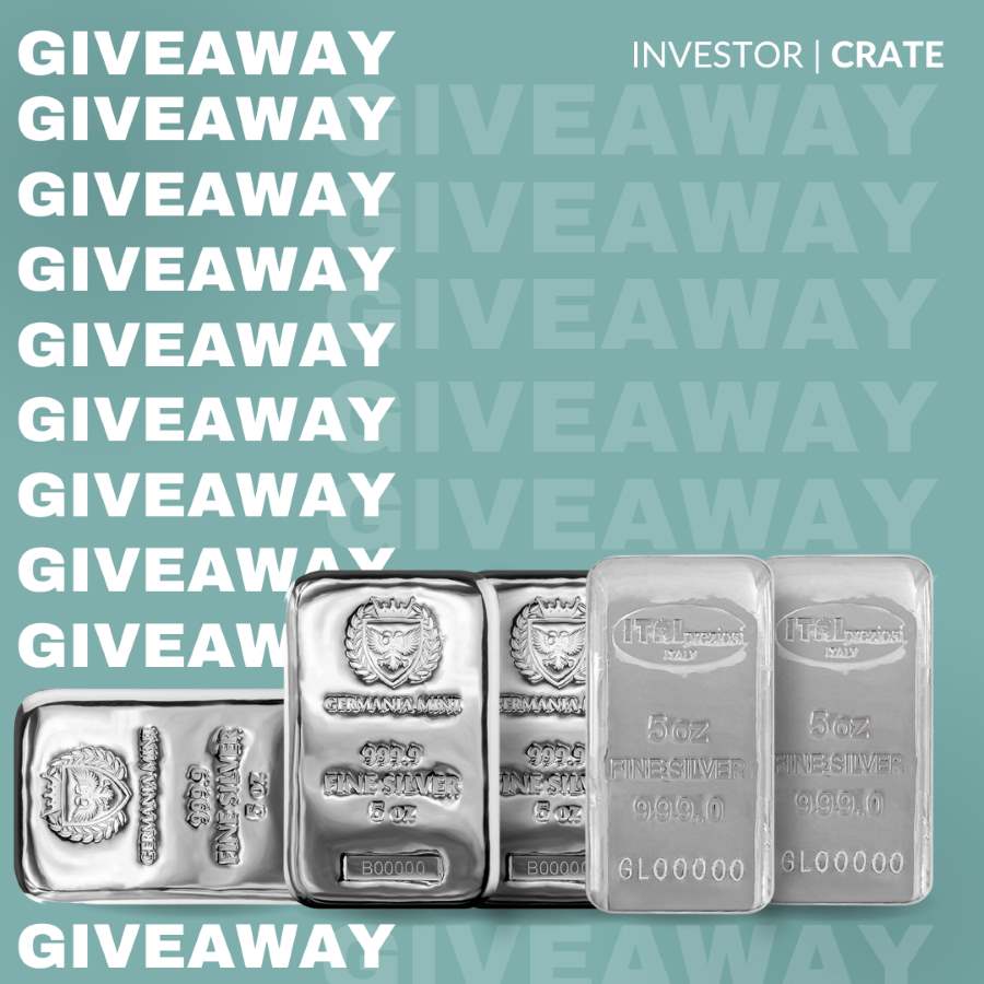 5 x 5 oz Silver Bars - Precious Metals Giveaway